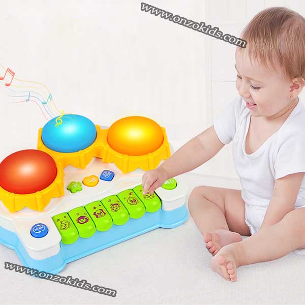 Tambour et piano pour bébé 2 en 1