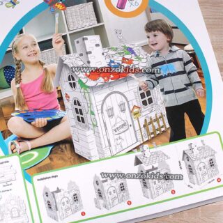 Modèle combiné "Maison-coloriage" + 6 feutres