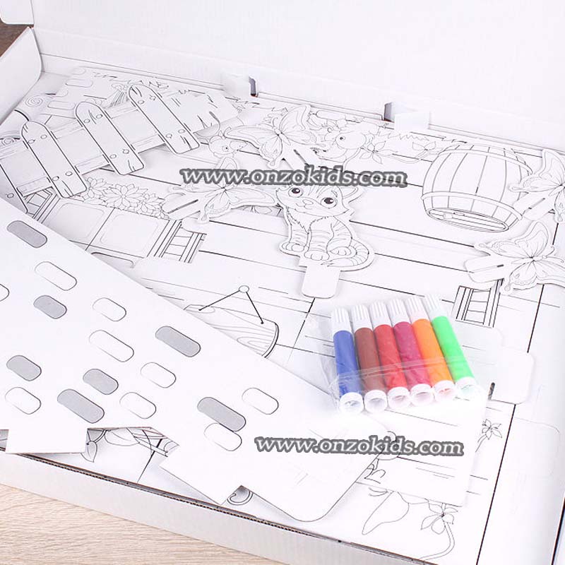 Modèle combiné "Maison-coloriage" + 6 feutres – Image 8