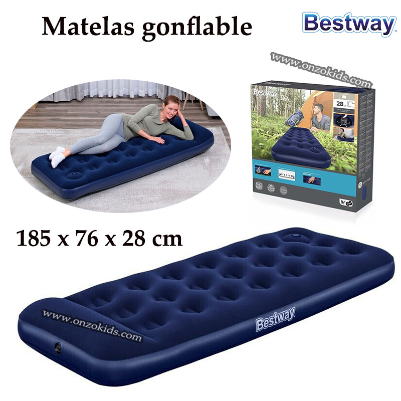 Matelas Gonflable en Tissu avec Pompe Intégrée - Bestway