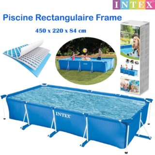 Piscine Rectangulaire Frame 450 x 220 x 84 cm | Intex