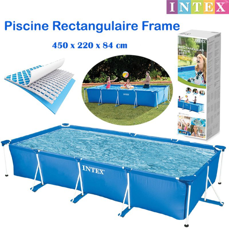 Piscine Hors sol Rectangulaire Frame 450 x 220 x 84 cm - Intex