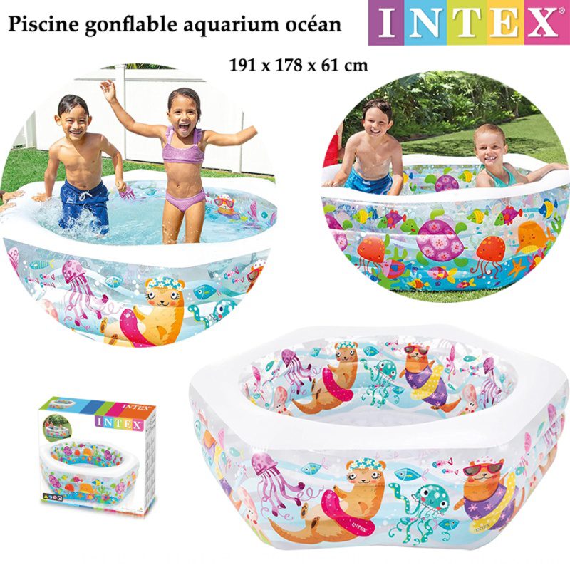 Piscine gonflable aquarium océan 191 x 178 x 61 cm – INTEX