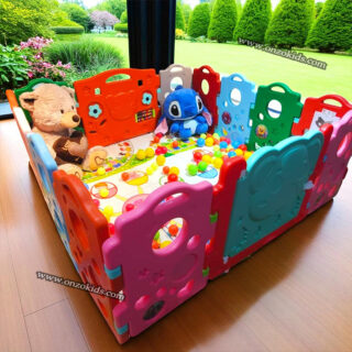 Parc de Jeux + Tapis double faces + 50 Balles pour Bébé