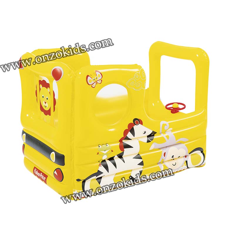Parc de jeux en forme de bus scolaire gonflable – Image 4