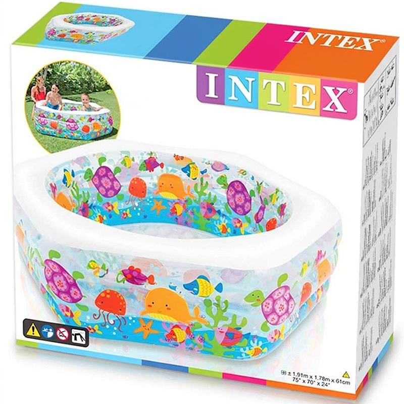 Piscine gonflable aquarium océan 191 x 178 x 61 cm – INTEX – Image 4