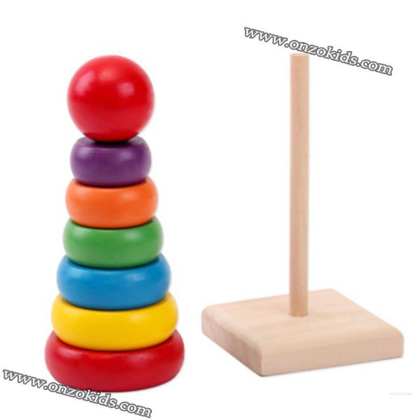 Tour arc-en-ciel en bois – Image 3