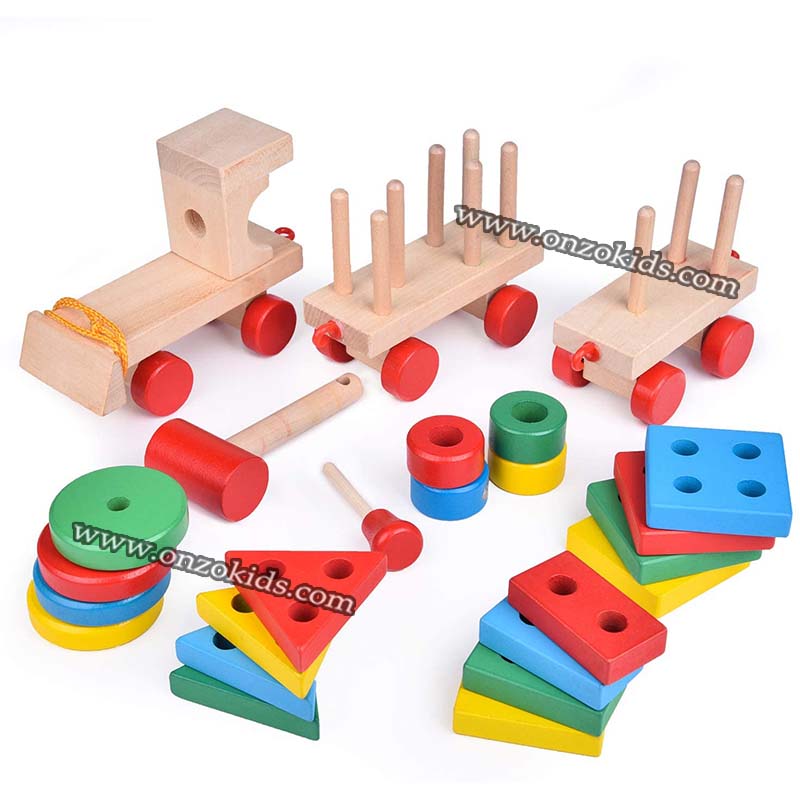 Train en bois, Trieur de formes – Image 7