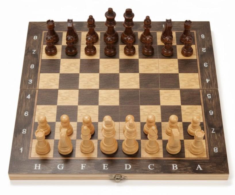 Jeu d’Échecs en Bois Pliable – Image 3