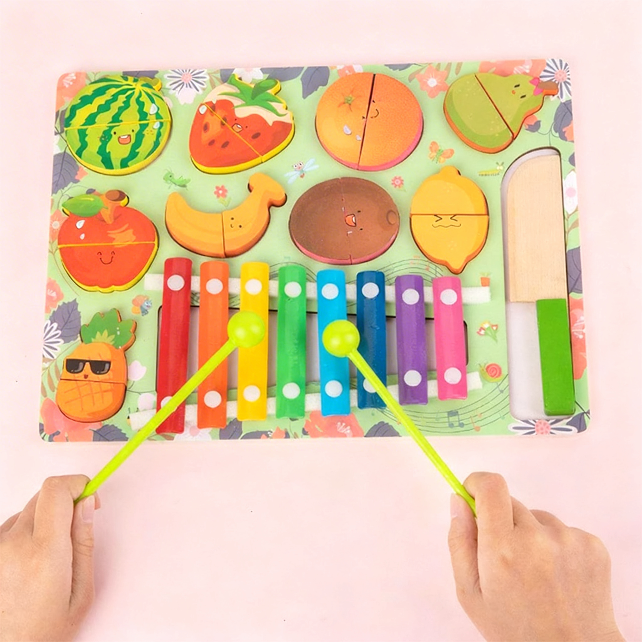 Planche à découper des fruits pour enfant avec piano – Image 4