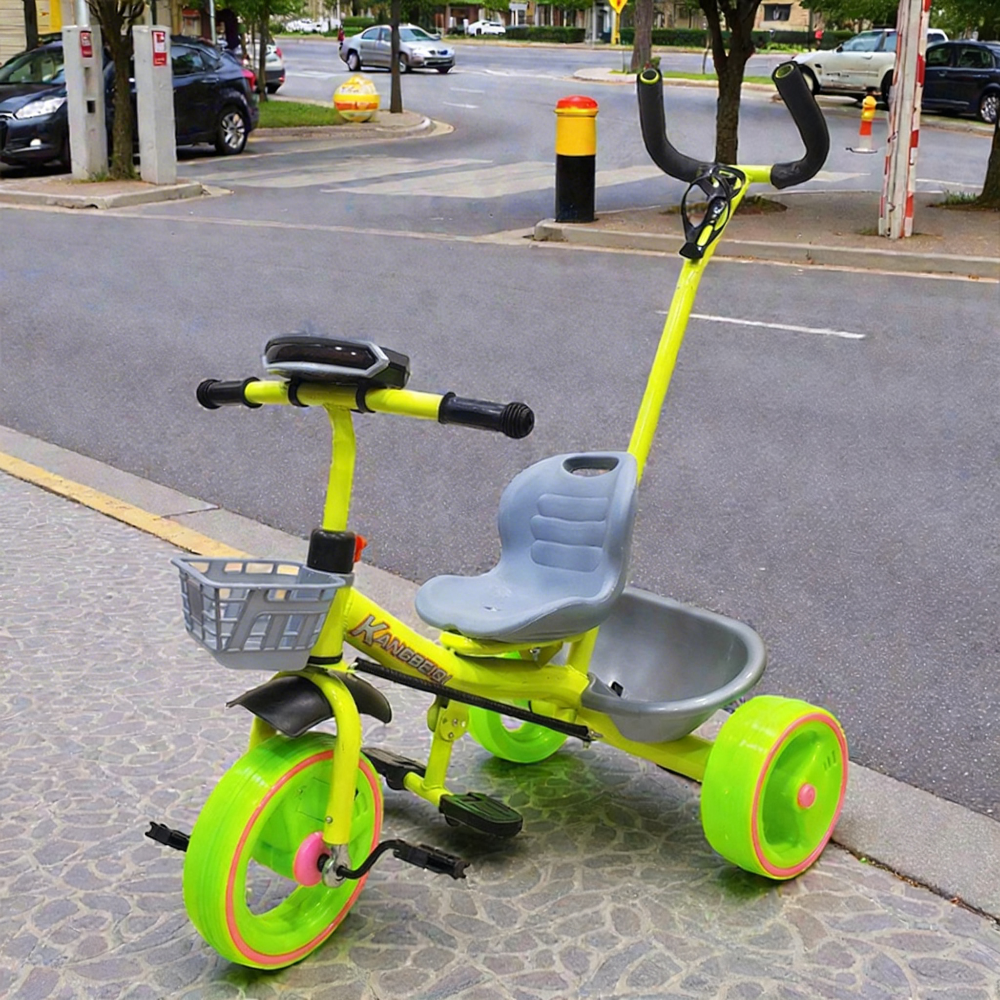 Vélo enfant tricycle multifonction avec poignée de poussée – Image 4