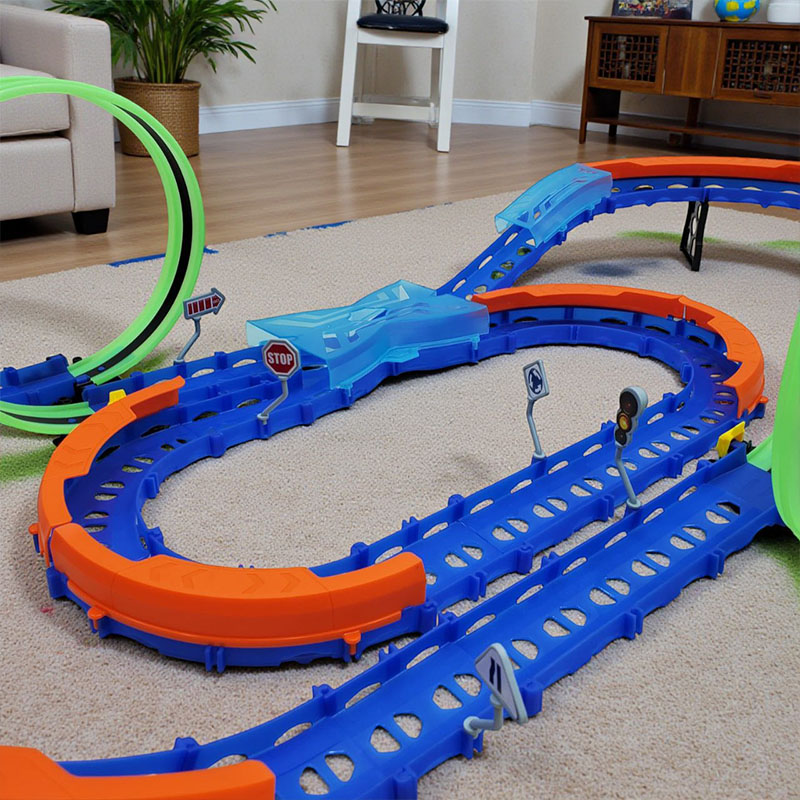 Piste de Course, Circuit de voiture Télécommandé 57 Pcs – Image 3