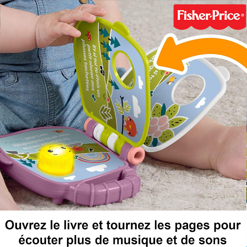 Livre interactif Comptines du Singe Violet avec effets sonores et lumineux-fisher price – Image 3