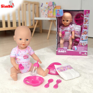 Poupée New Born Baby avec accessoires repas et pot
