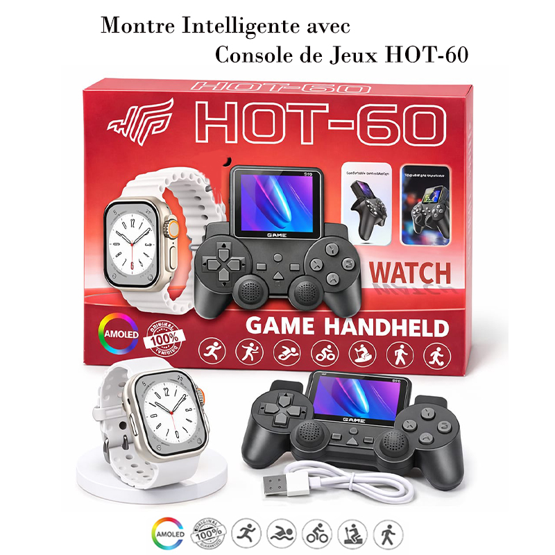 Montre Intelligente avec Console de Jeux HOT-60
