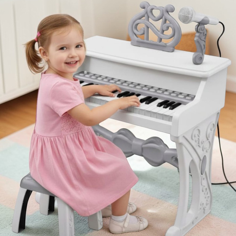 E-Piano pour enfants avec microphone et chaise