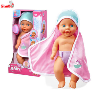 Poupée New Born Baby avec serviette de bain