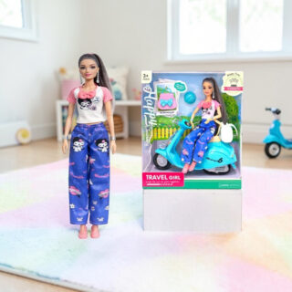 Poupée Travel Girl avec scooter – Jouet pour enfants 3+