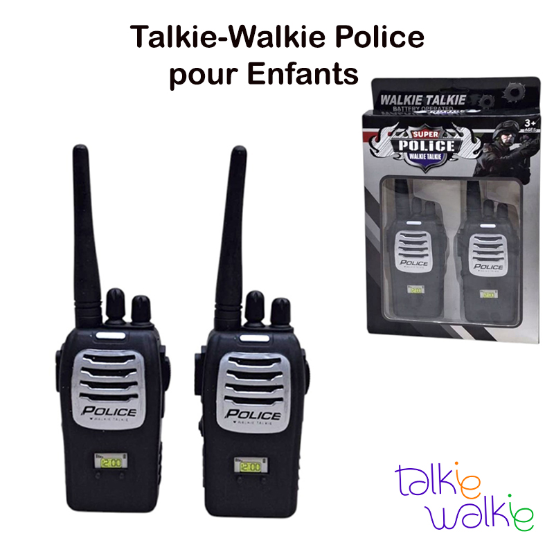 Talkie-Walkie Police pour Enfants – 2 Pcs