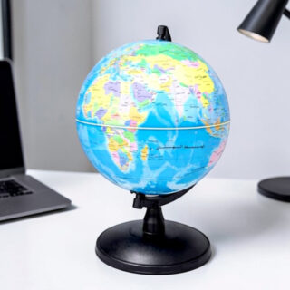 Globe terrestre lumineux grand format avec support