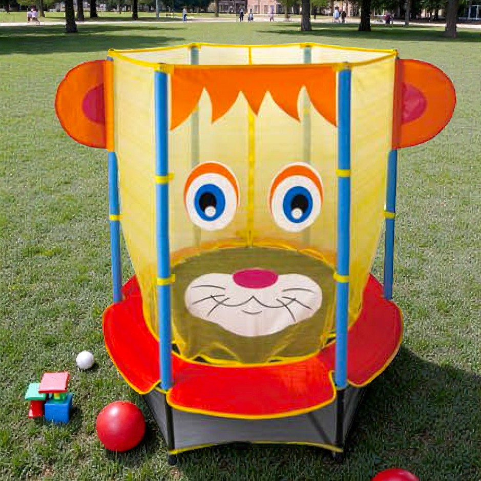 Trampoline Rond avec Filet de Protection pour Enfants 140 cm – Image 2