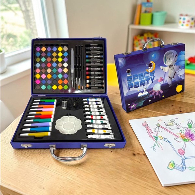 Valise de coloriage pour enfants-Space party