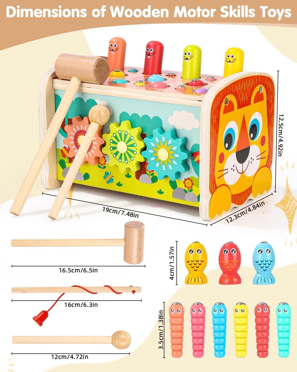 Camion en Bois Montessori 4en1 pour les enfants de 3 à 5 ans – Image 2