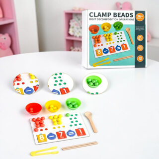 Perles à pinces Montessori mathématique pour enfants