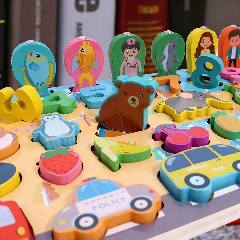 Puzzle en bois 6en1 Toyshine pour enfants – Image 3