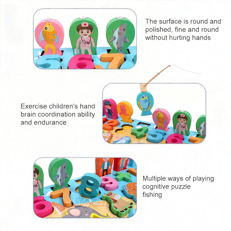 Puzzle en bois 6en1 Toyshine pour enfants – Image 2