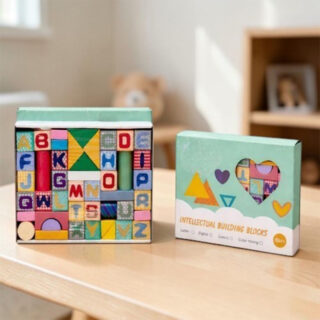 Jeu de Blocs Éducatifs en Bois