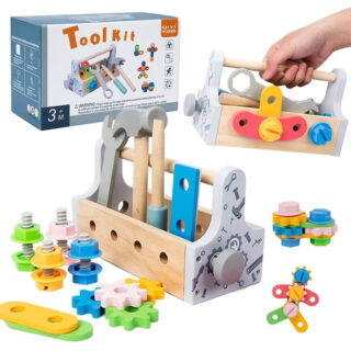 Kit d’Outils en Bois Montessori pour Enfants