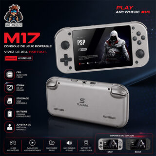 Console de jeu vidéo portable rétro M17 avec écran IPS-SJGAM