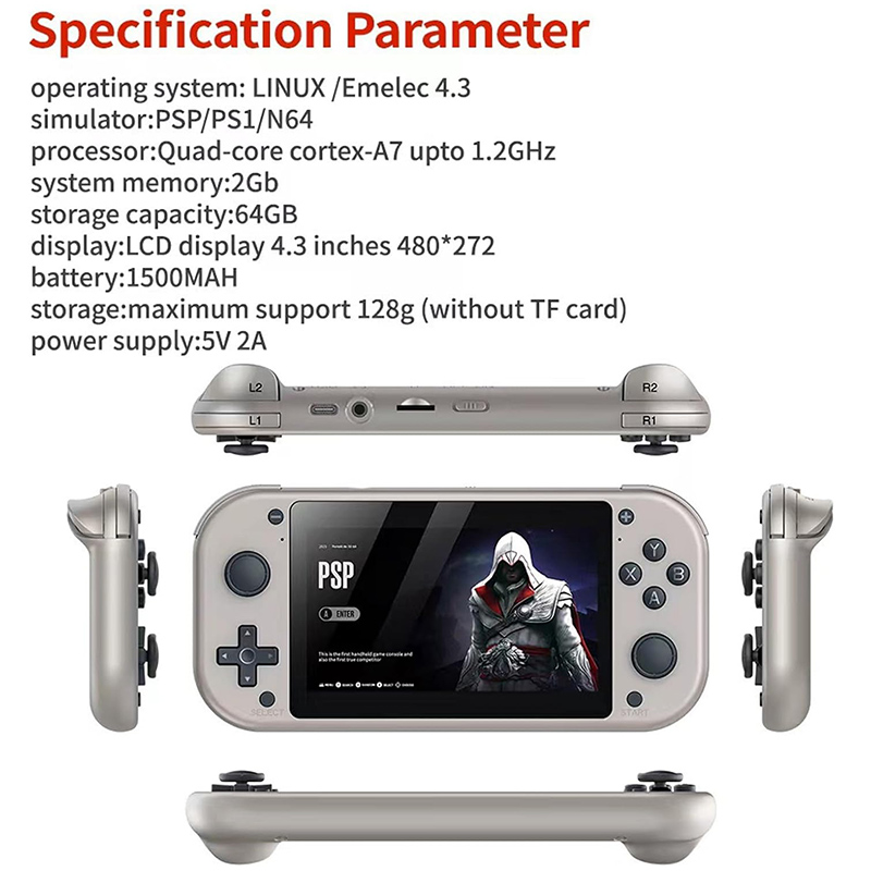 Console de jeu vidéo portable rétro M17 avec écran IPS-SJGAM – Image 5