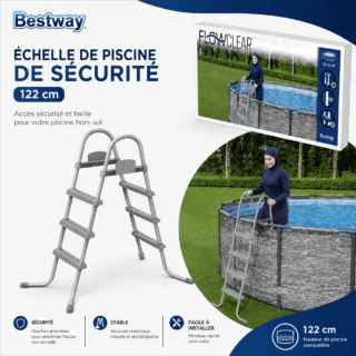 Echelle de piscine de sécurité 122 cm - Bestway