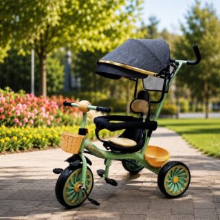 tricycle, vélo poussette 3en1 de luxe pour enfant