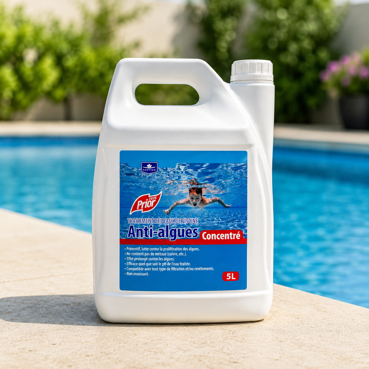 Anti-Algues Concentré pour Piscine 5L – Traitement Professionnel Eau Claire