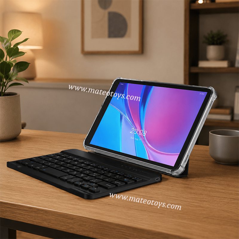 Tablette Android Avec Clavier Bluetooth Détachable et Étui de Protection Transparent - Oteeto – Image 3