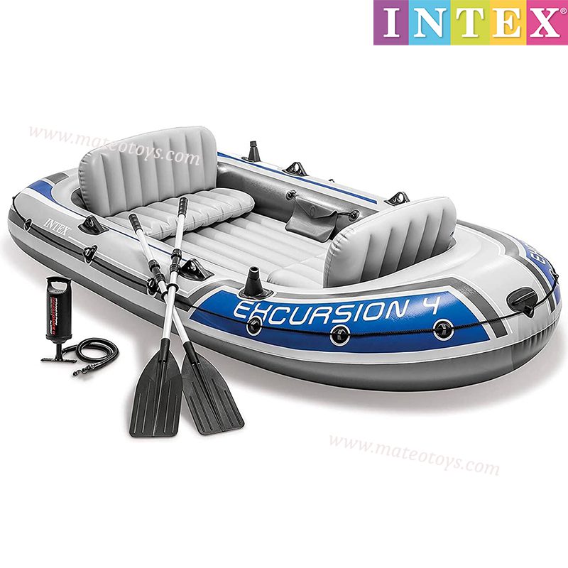 Bateau gonflable Excursion 4 Pour 4 Personnes Avec Rames Et Pompe Incluses – Intex – Image 3