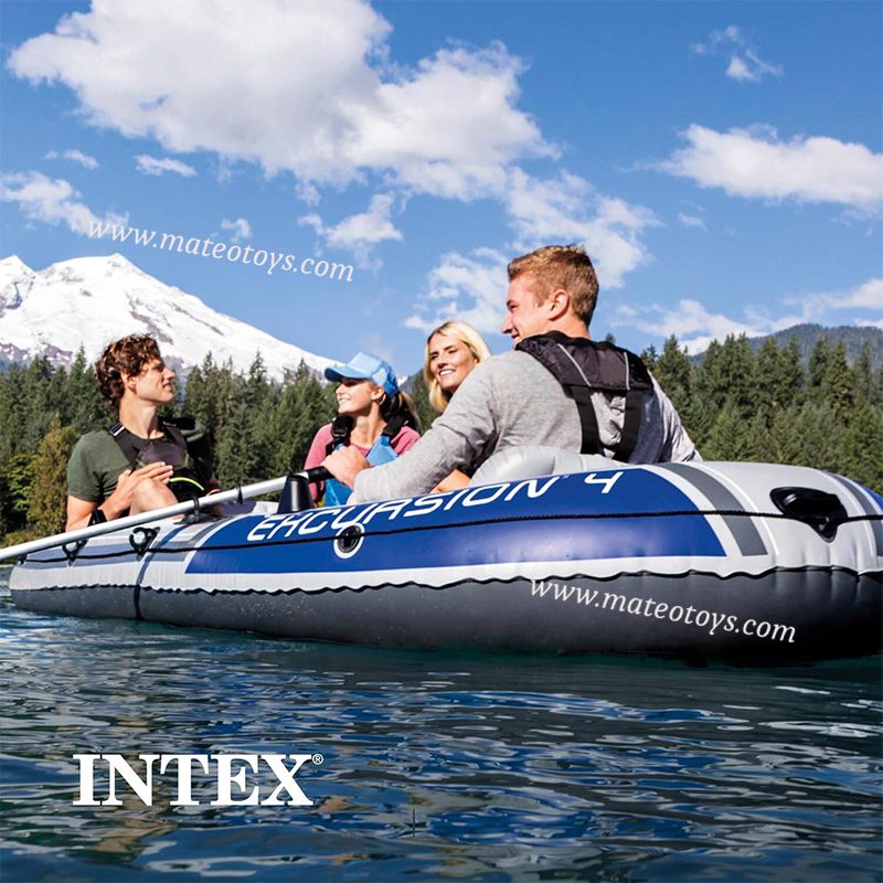 Bateau gonflable Excursion 4 Pour 4 Personnes Avec Rames Et Pompe Incluses – Intex – Image 2