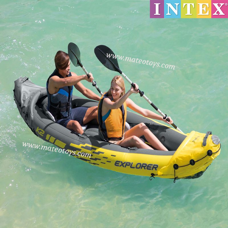 Kayak gonflable Explorer K2 Pour 2 Personnes Avec Rames Et Pompe Incluses – Intex – Image 2