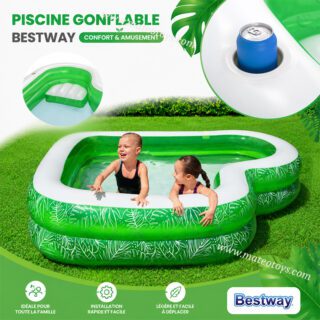 Piscine Gonflable Tropical Paradise 231 x 231 x 51 cm - Bestway