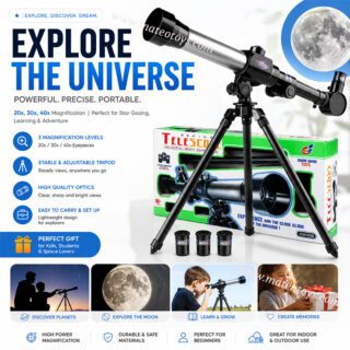 Télescope Éducatif pour Enfants avec Trépied
