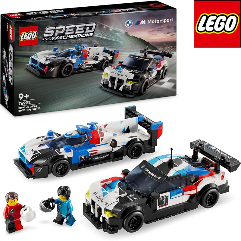 Voitures de course BMW M4 GT3 et BMW M Hybrid V8 - LEGO