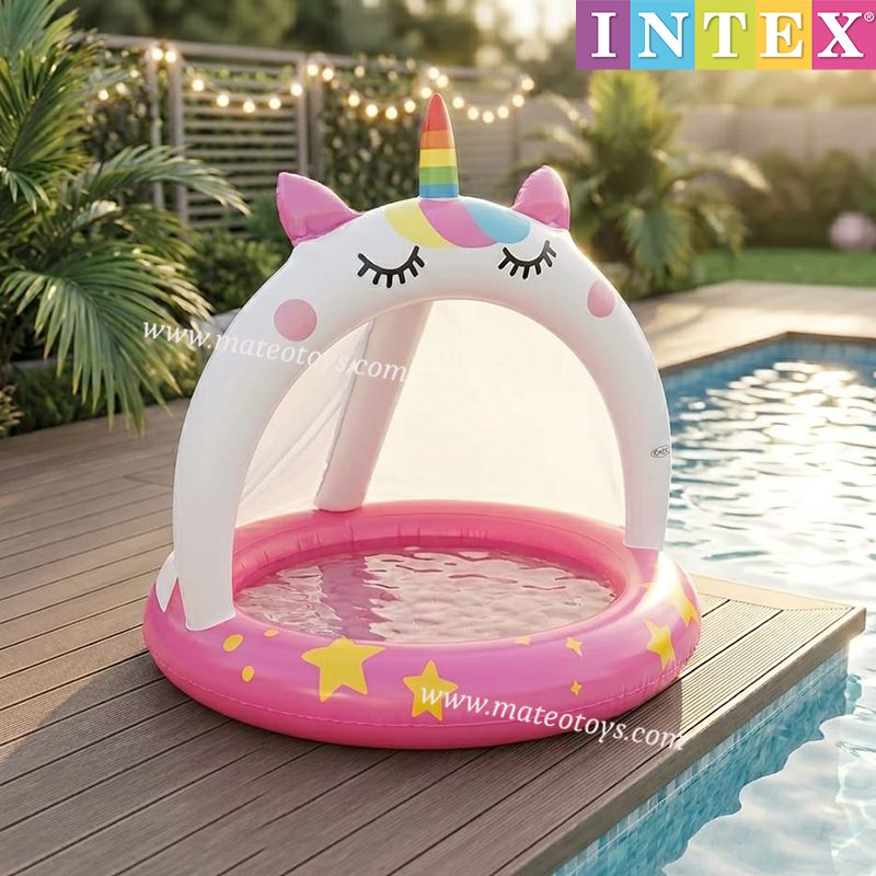 Piscine Gonflable En Forme D'île Pour Bébé Avec Pare-Soleil - Intex