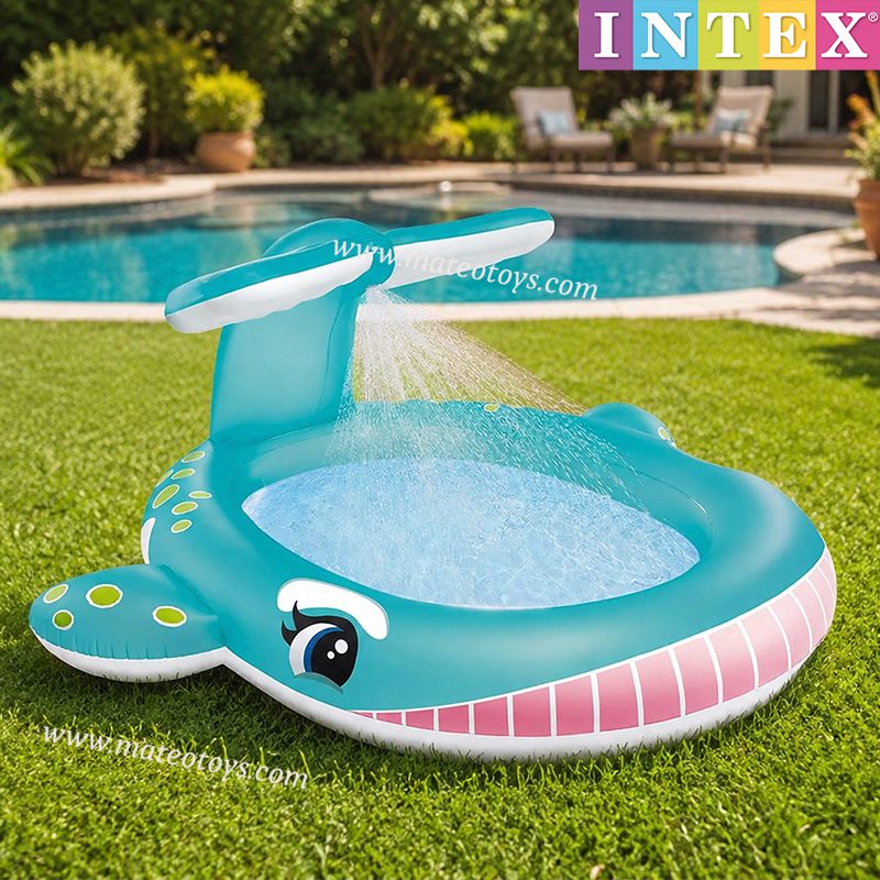 Piscine Gonflable Baleine Avec Fontaine Intégrée pour Bébé et Enfant - Intex