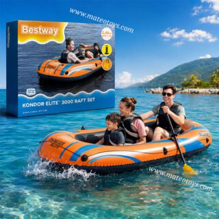 Bateau Gonflable Kondor Elite 3000 Avec 2 Pagaies et Pompe Intégrée – Bestway