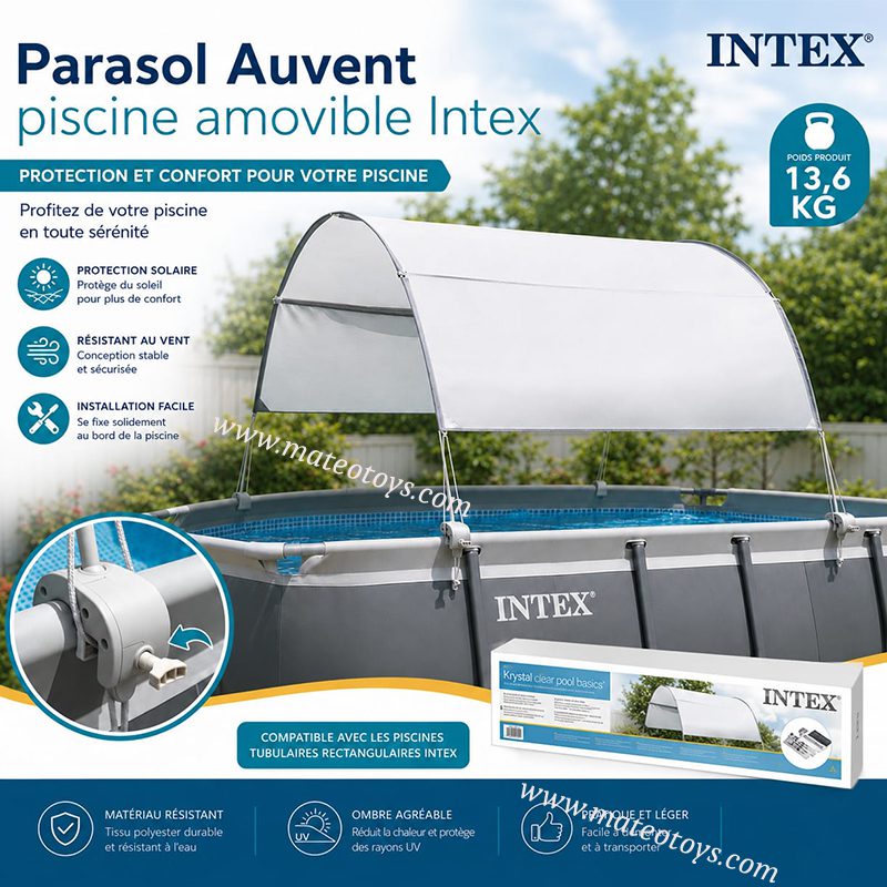 Parasol, Auvent piscine amovible - Intex