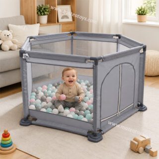 Parc de jeu portable avec filet respirant pour enfants