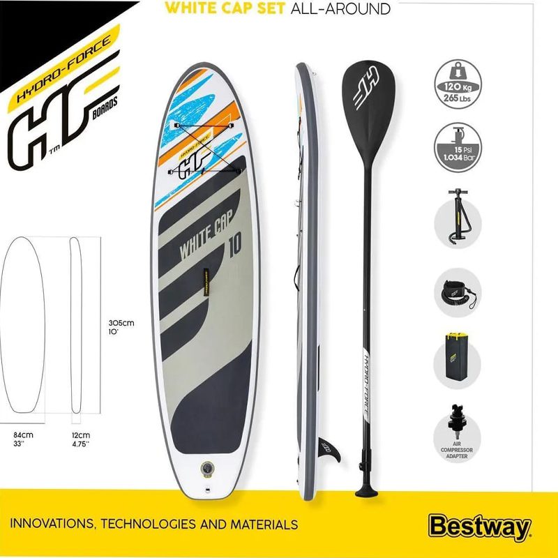 Stand up Paddle board gonflable Hydro-Force White Cap - Bestway – Image 2